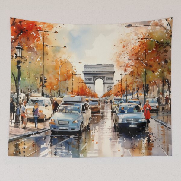 Item preview, A Watercolor Design of the Champs Elysées - Paris - France designed and sold by Sketch-Shack.