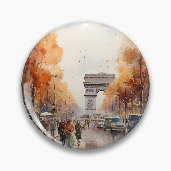 Item preview, A Watercolor Design of the Champs Elysées - Paris - France designed and sold by Sketch-Shack.