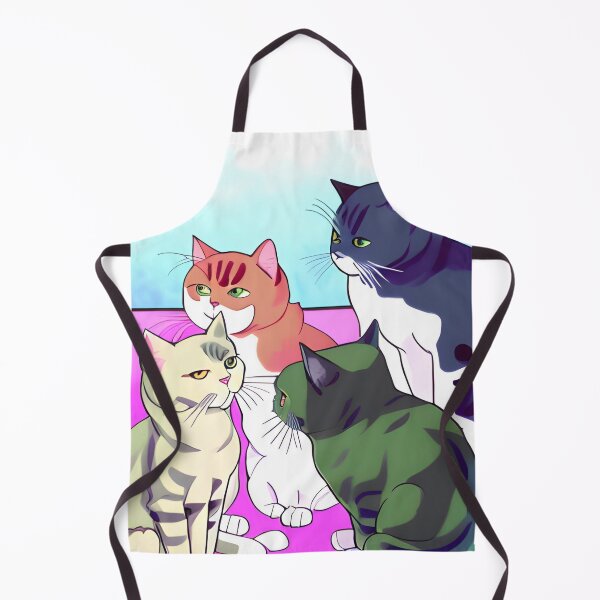 Item preview,  4 Anime Cats Looking at Each Other designed and sold by LaFlamaBlancaD.