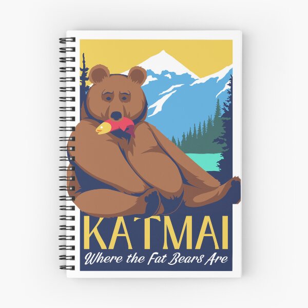 Item preview, Katmai Fat Bear Vintage Poster designed and sold by MissDemeanors.