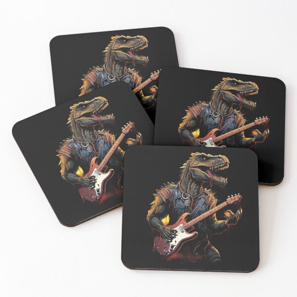 Item preview, Dinosaur Playing Guitar Dino  designed and sold by ArtFromBeyond.