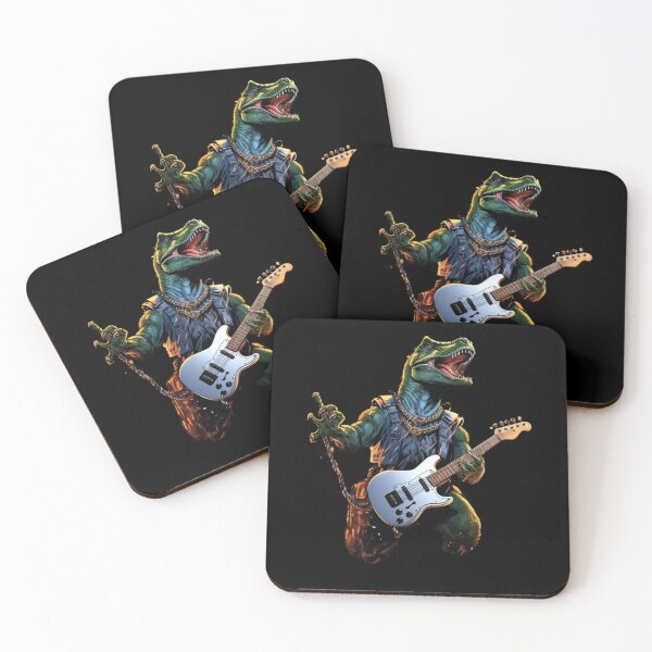 Item preview, Dinosaur Playing Guitar Dino  designed and sold by ArtFromBeyond.