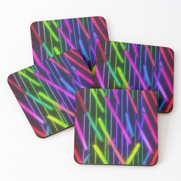 Item preview, Diagonal neon lights - diagonal stripes neon colors designed and sold by patterncrow.