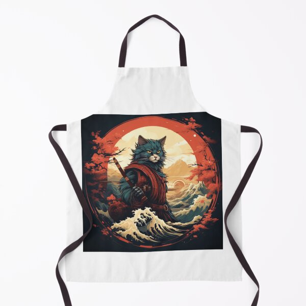 Item preview, Japanese Neko Samurai Cat - Ninja Cat Art designed and sold by Abdalla Hussein.