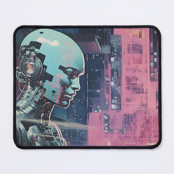 Item preview, Retro Futuristic Cyberpunk Nightclub with Robots designed and sold by Je-we.
