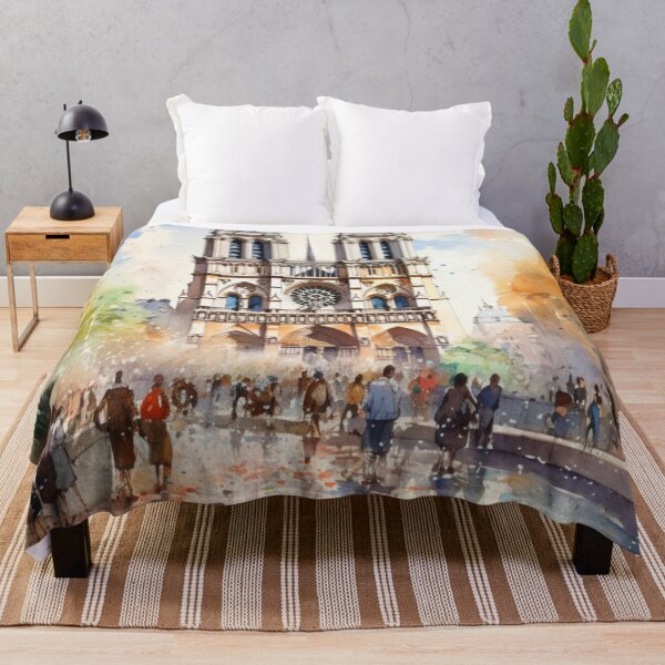 Item preview, A Watercolor Design of the Notre Dame Cathedral - Paris - France designed and sold by Sketch-Shack.