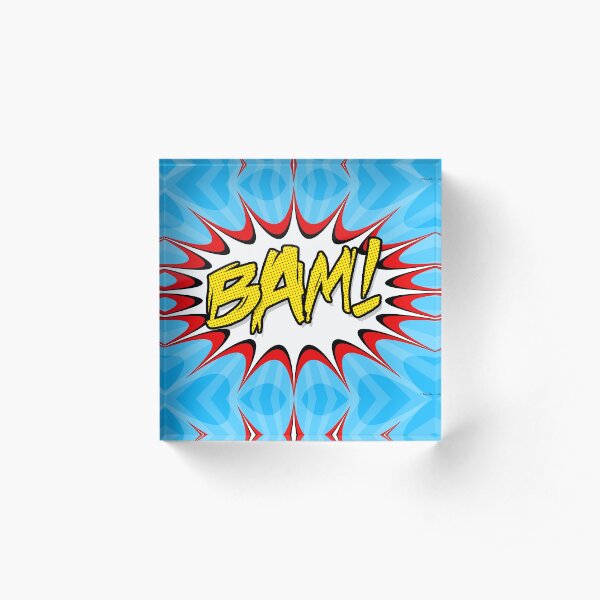 "BAM!" Pop Art Poster Acrylic Block