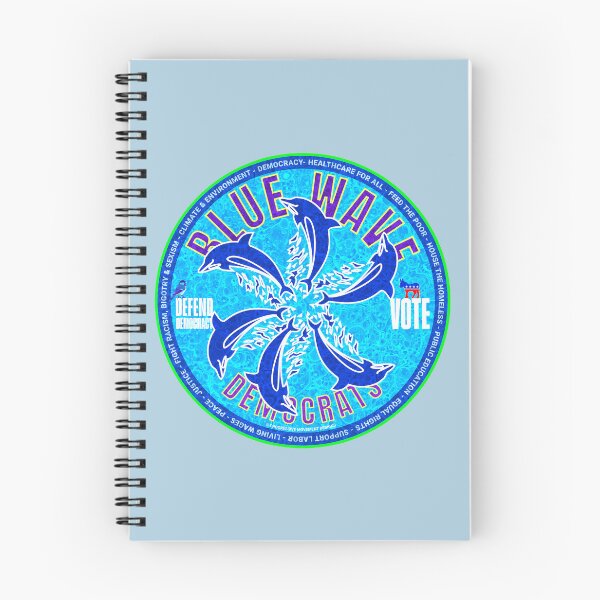Item preview, PMD01032 Progressive Movement Designs Blue Wave Democrats dolphins design shows you support Democrats Joe Biden human rights democracy progressive goals for Democrats designed and sold by ProgressiveLeft.