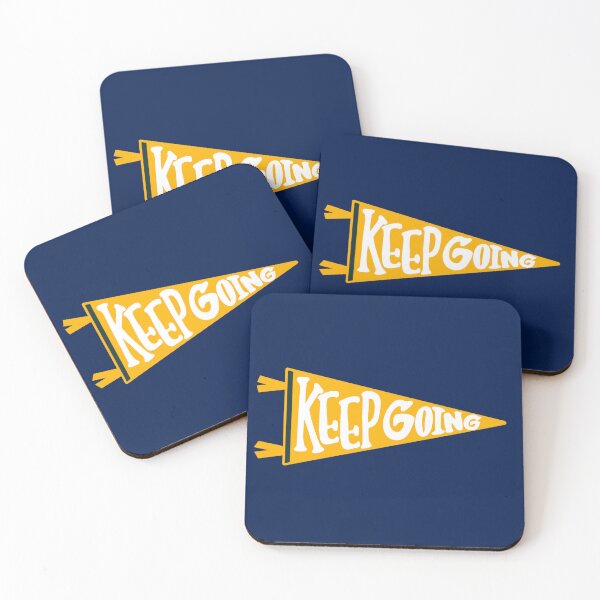Item preview, KEEP GOING Yellow Pennant Flag designed and sold by Giulia  Palazzo.