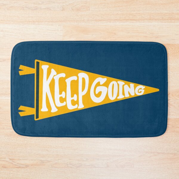Item preview, KEEP GOING Yellow Pennant Flag designed and sold by Giulia  Palazzo.