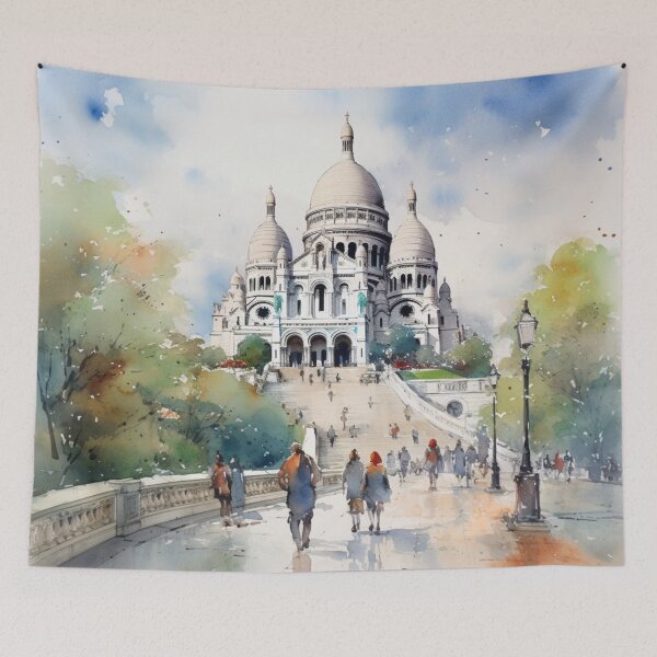 Item preview, A Watercolor Design of the Sacré Coeur - Paris - France designed and sold by Sketch-Shack.