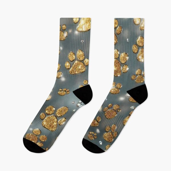 Item preview, Golden Glitter Dog Pawprints designed and sold by BellaRosie Emporium.