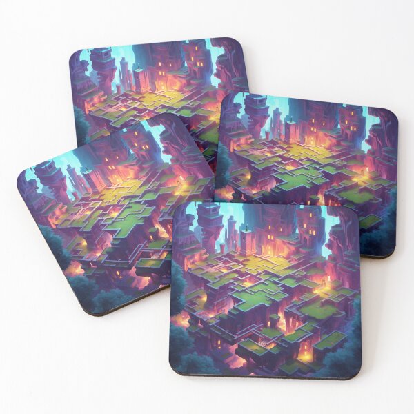 Item preview, Enchanted Labyrinth: A Dreamy 3D Isometric Floating Island Maze designed and sold by oanaunciuleanu.