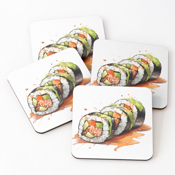 Item preview, Cartoon style sushi maki designed and sold by naatala.