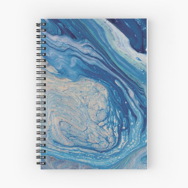 Item preview, Blue and Silver Acrylic Pour designed and sold by JasperVentures.