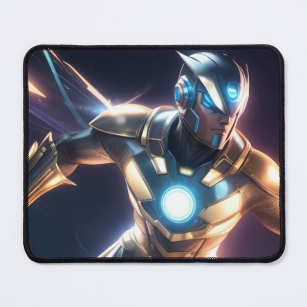 Item preview, futuristic superhero, metallic designed and sold by mikaws.
