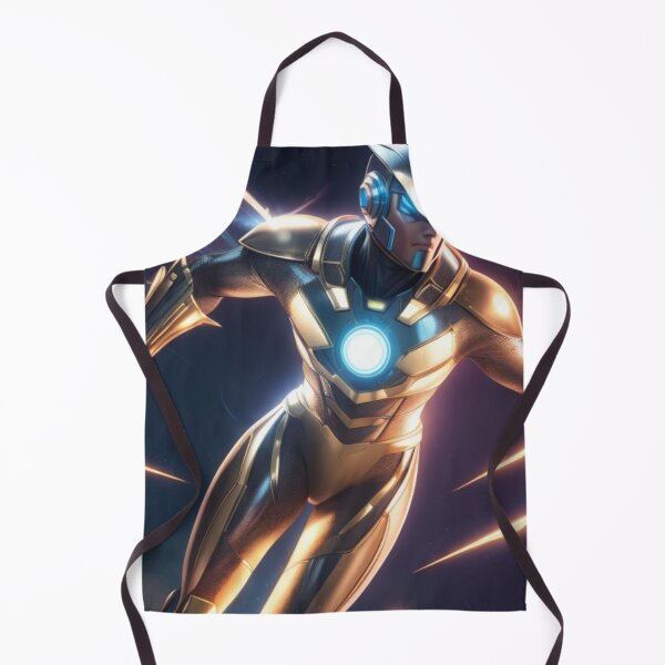 Item preview, futuristic superhero, metallic designed and sold by mikaws.