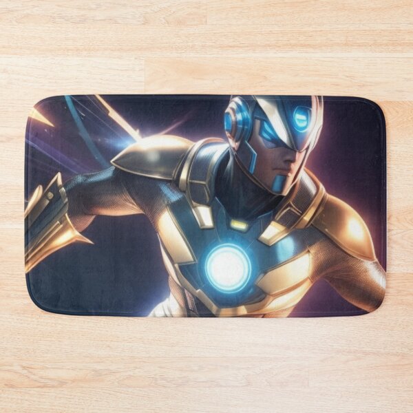 Item preview, futuristic superhero, metallic designed and sold by mikaws.