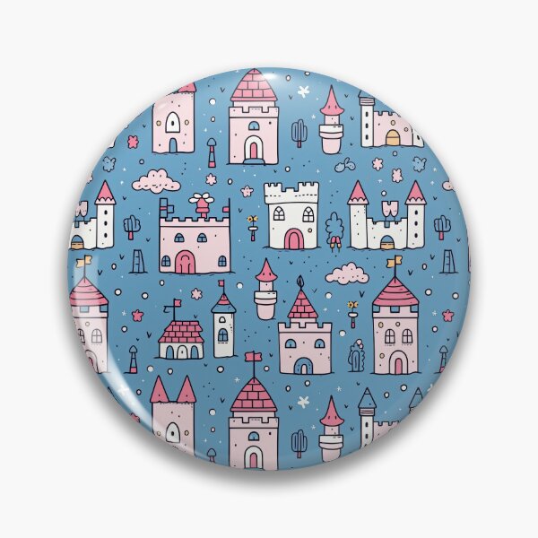 Artikelvorschau, süßes Schloss nahtlos entworfen und verkauft von NatthyDesign.