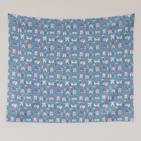 Item preview, cute castle seamless designed and sold by NatthyDesign.