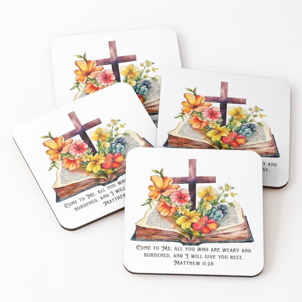 Item preview, Matthew 11:28 - Come to Me, all you who are weary and burdened, and I will give you rest. designed and sold by FlutterByH.