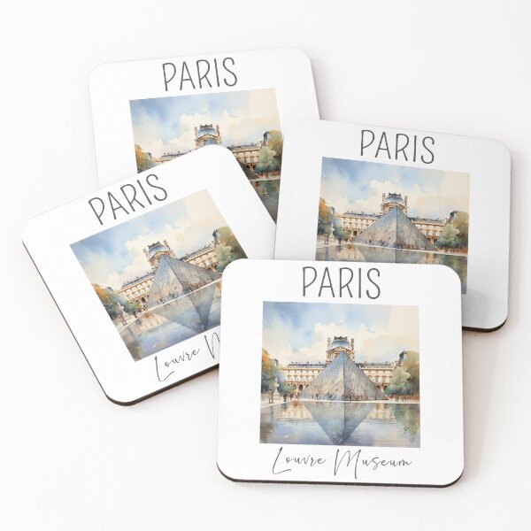 Item preview, A Watercolor Design of the Louvre Museum - Paris - France designed and sold by Sketch-Shack.