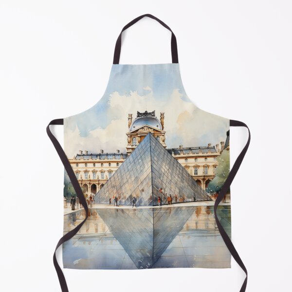 Item preview, A Watercolor Design of the Louvre Museum - Paris - France designed and sold by Sketch-Shack.