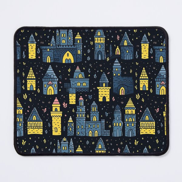 Item preview, cute castle seamless designed and sold by NatthyDesign.