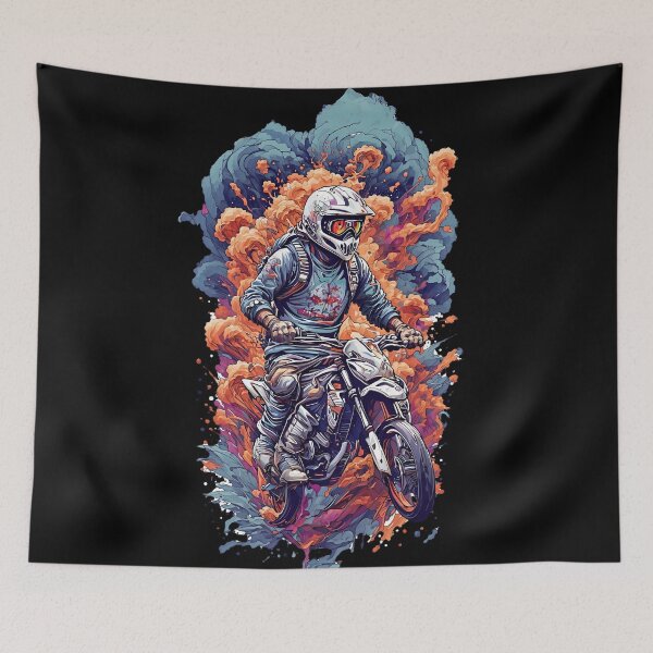 Item preview, Motocross Moto Trippy Acid Wave Honda XR Melted Fox Racing designed and sold by wojysmokes.