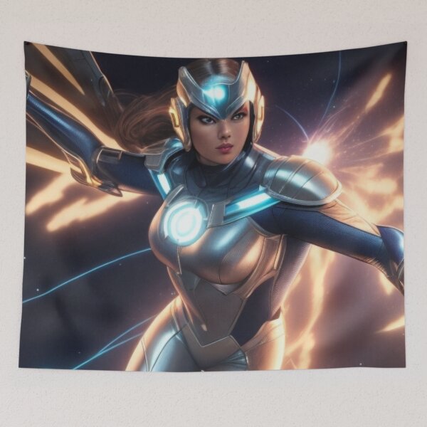Item preview, female retro superhero designed and sold by mikaws.