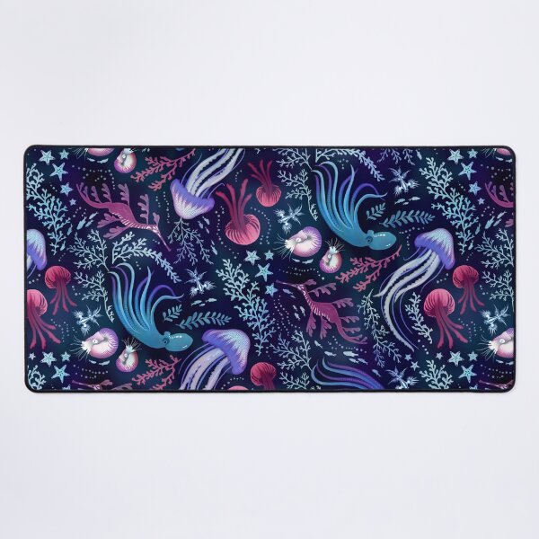Ocean Beauty pink and purple Desk Mat