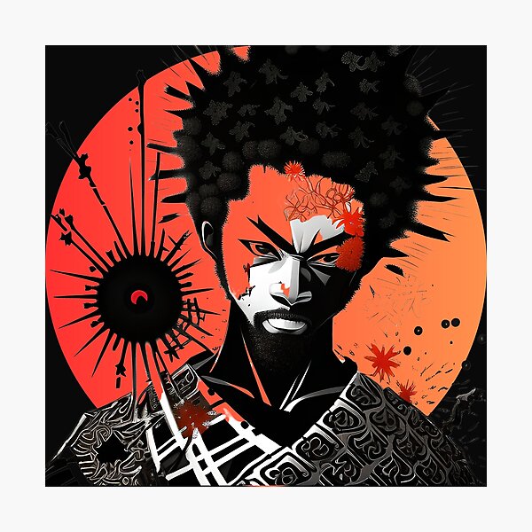 Anime Afro Samurai' Poster, picture, metal print, paint by Syafia Studio