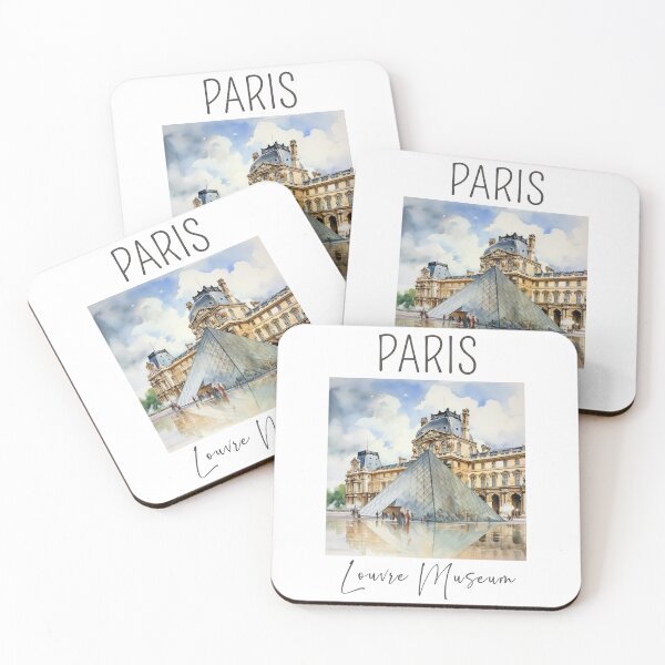 Item preview, A Watercolor Design of the Louvre Museum - Paris - France designed and sold by Sketch-Shack.