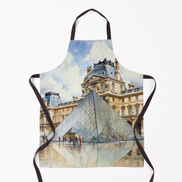 Item preview, A Watercolor Design of the Louvre Museum - Paris - France designed and sold by Sketch-Shack.