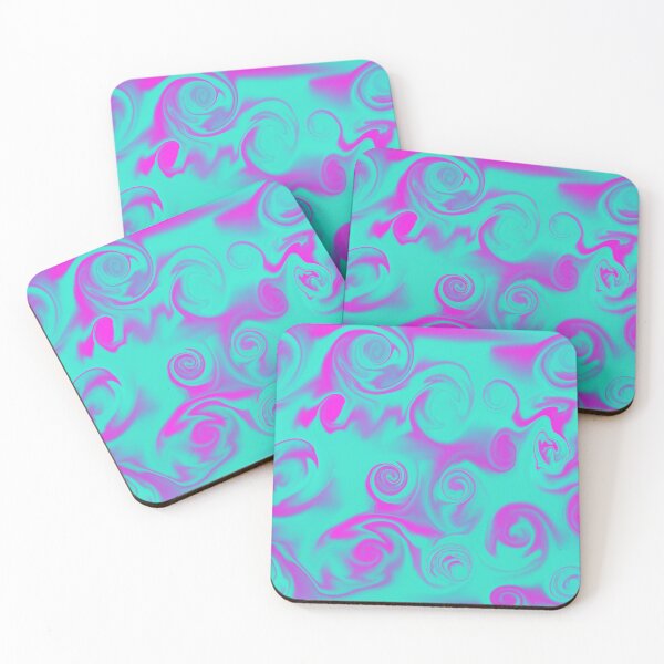 Item preview, Trippy Fuchsia & Cyan Swirls designed and sold by RefinedChic.