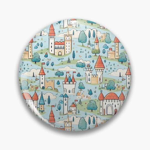Artikelvorschau, süßes Schloss nahtlos entworfen und verkauft von NatthyDesign.