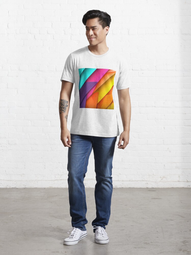 Vibrant Rainbow Colors on Solid Background Essential T-Shirt by