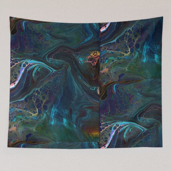 Item preview, Tidal Teal Acrylic Pour designed and sold by Eeltiak.