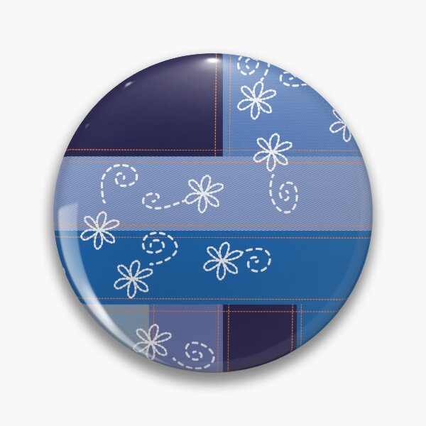 Item preview, Faux Denim Blue Jeans Patchwork Pattern in various shades of Blue designed and sold by Aureusglow.