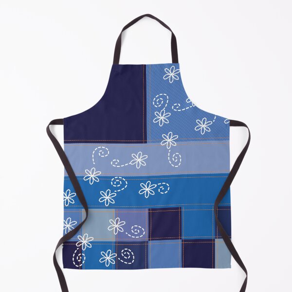 Item preview, Faux Denim Blue Jeans Patchwork Pattern in various shades of Blue designed and sold by Aureusglow.