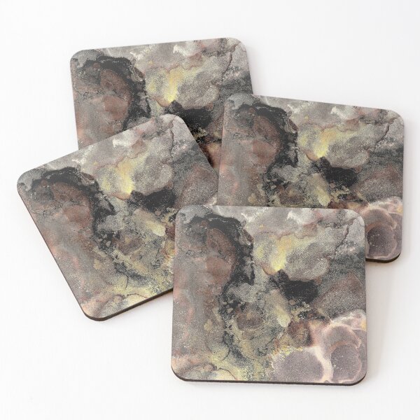 Item preview, Brown, gold and black marble effect designed and sold by MyAbstractInk.