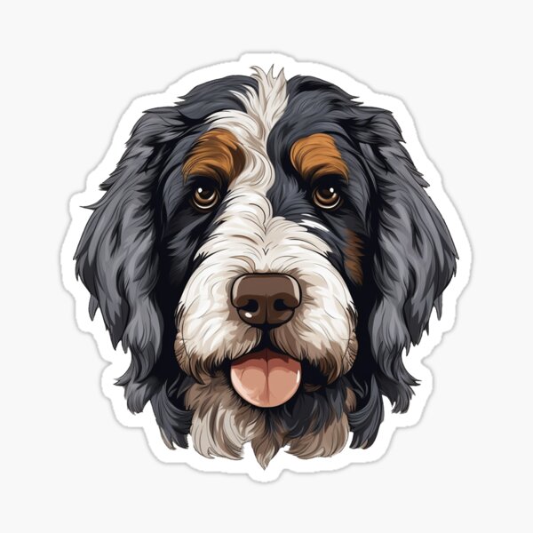 Item preview, Realistic Bernedoodle Dog Breed Art designed and sold by InkedFlorist.