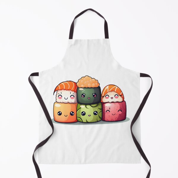 Item preview, Cartoon style cute sushi maki roll designed and sold by naatala.