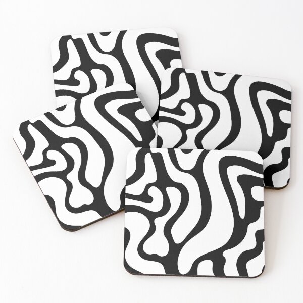 Item preview, Black and White Liquid Pattern designed and sold by bjornkutiak.