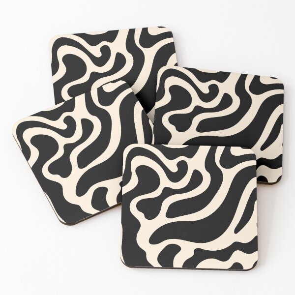 Item preview, Black and White Creamy Liquid Pattern designed and sold by bjornkutiak.