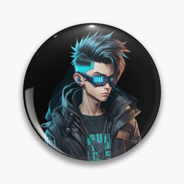 Item preview, Cyberpunk  Boy in Neon Colors designed and sold by KeshaEls.