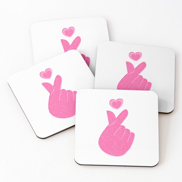 Item preview, Pink and White Finger Heart designed and sold by Charlottieloux.