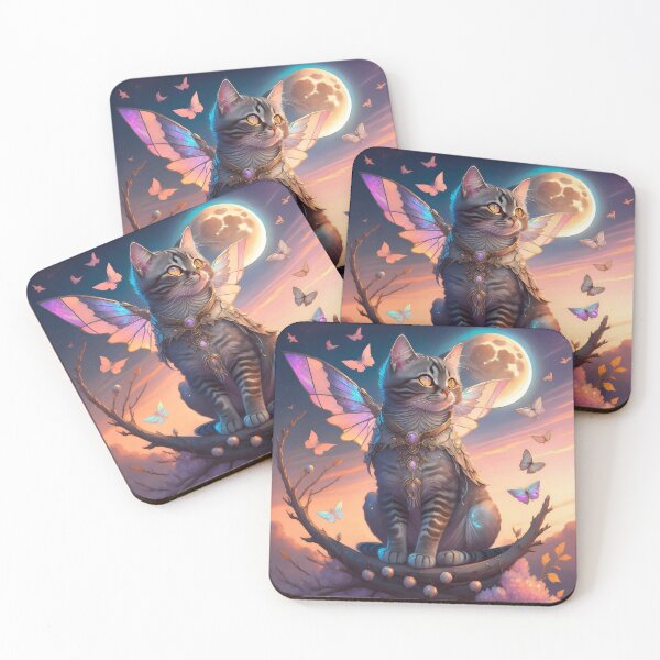 Item preview, Fantasy Tabby Fairy Cat designed and sold by The Devil That You Forgot.