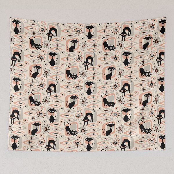Item preview, Vintage Atomic Cats - Salmon designed and sold by DaveSavageArt.
