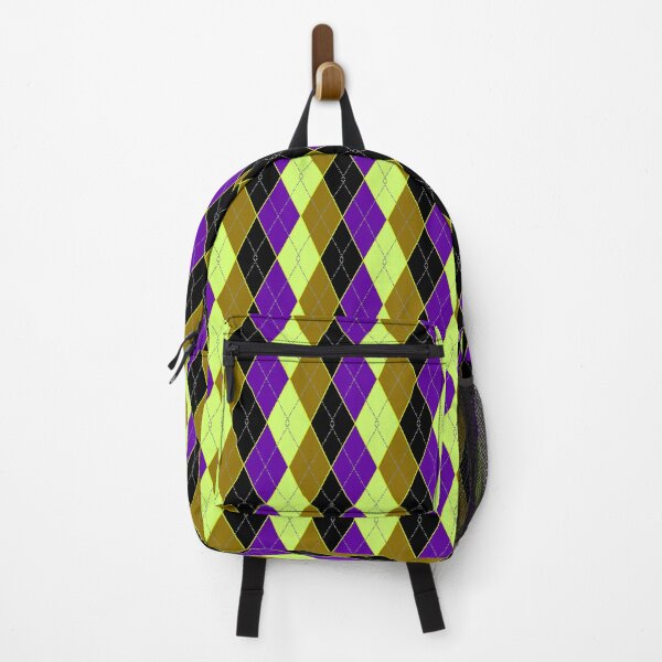 Item preview, ghost type dark wizard colored argyle purple lime toxic brown black designed and sold by Michael Stewart.